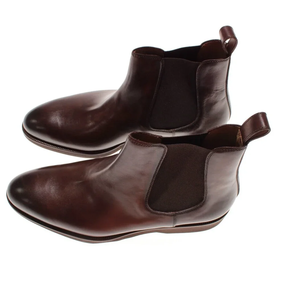 Pastori NWD Pertinax Pull On Chelsea Boots Size 9 US in Brown Leather